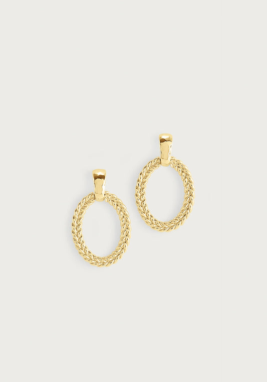 Cheval Ring Earrings, Gold