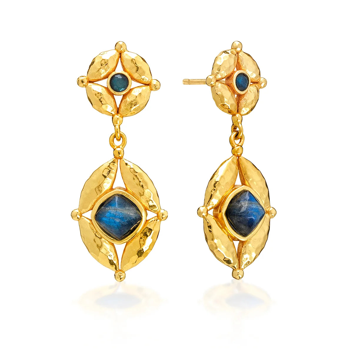 Capucine De Wulf Mystic Eye Post Drop Earrings - Blue Labradorite