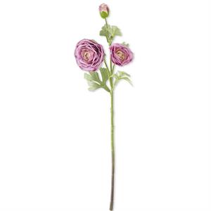 K & K Interiors 25 Inch Dark Purple Real Touch Triple Bloom Ranunculus