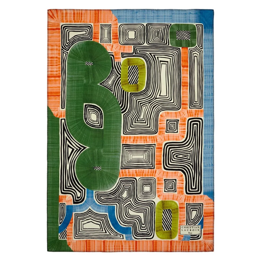Christian Lacroix En Allant Aux Baux Cypres Merino Wool Throw