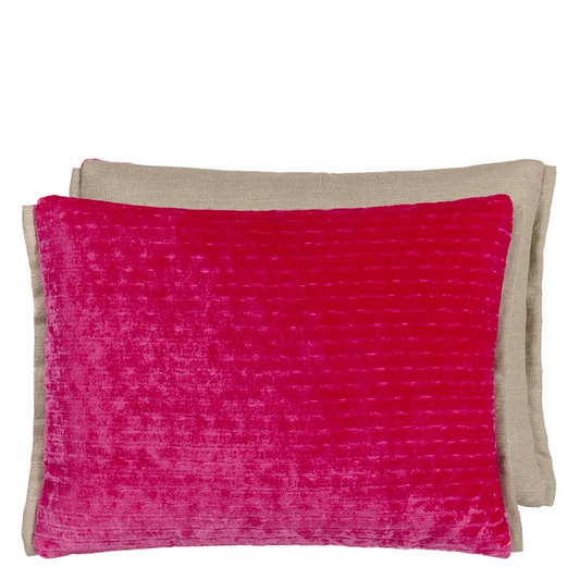 Mazarin Fuchsia Velvet Decorative Pillow