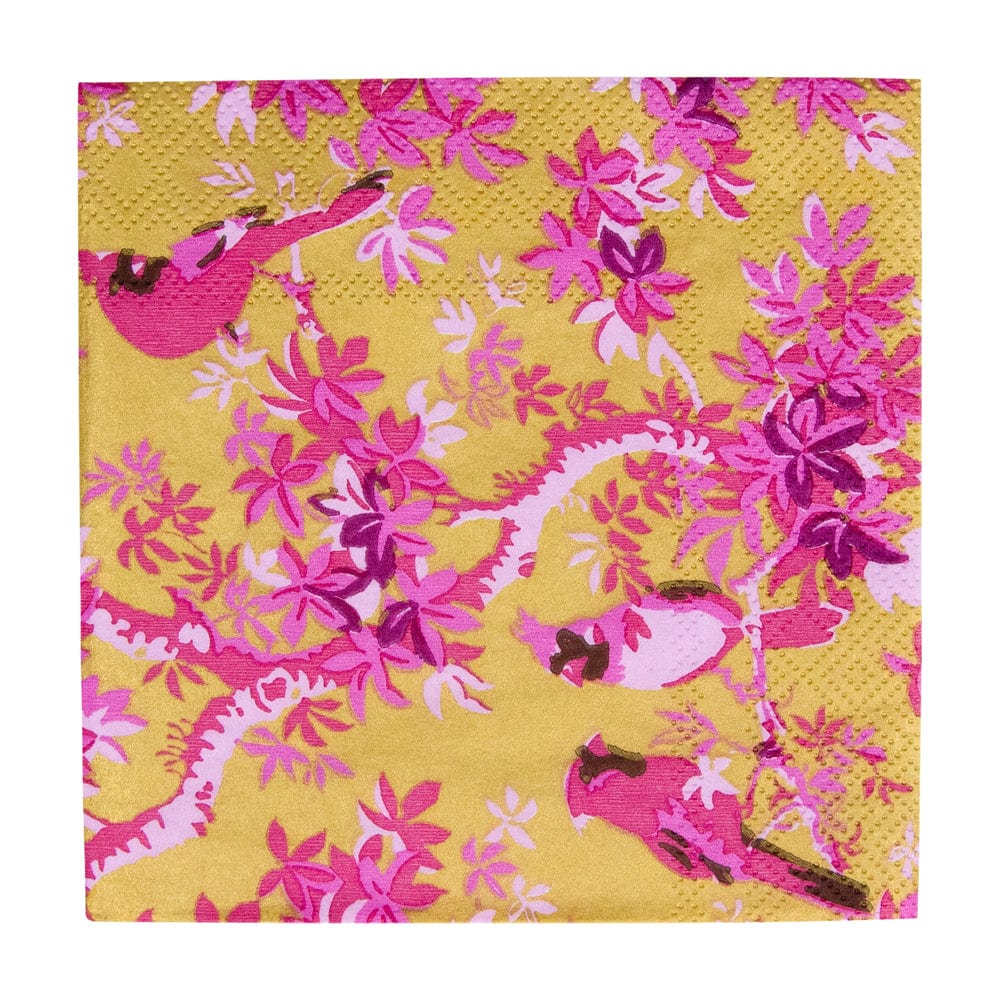 Songbirds Rose & Gold Cocktail Napkins