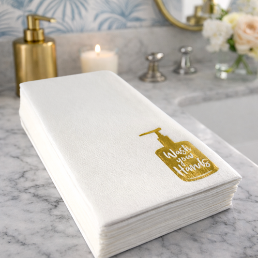 Maven Home Guest Towel Napkins, Wash Your Hands