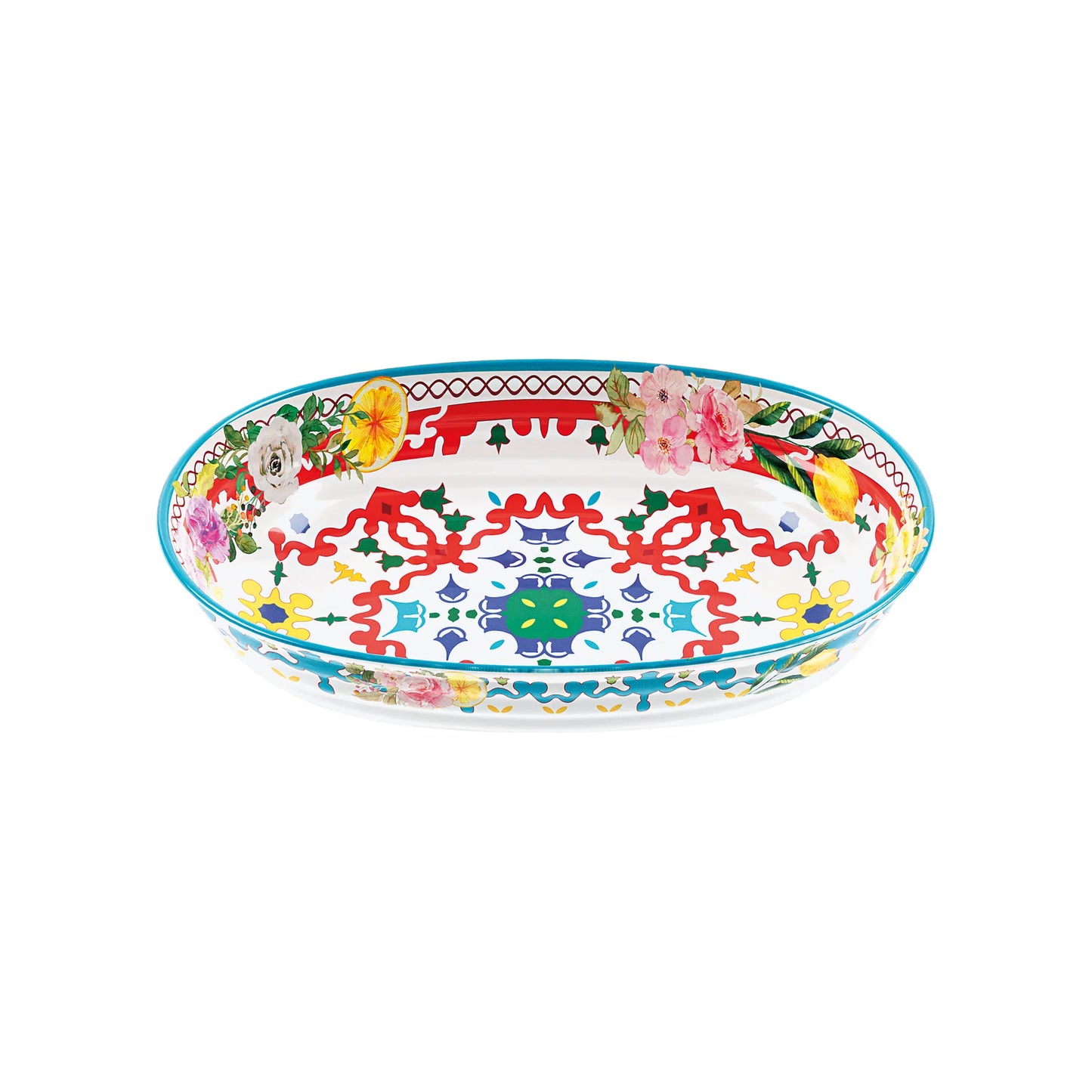 Rice Bowl - Melamine Bowl - Flower & Lemon