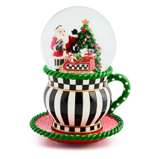 Check It Out Teacup Snow Globe