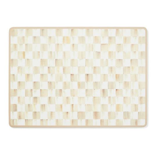 Mocha Check Cork Back Placemats - Set of 4