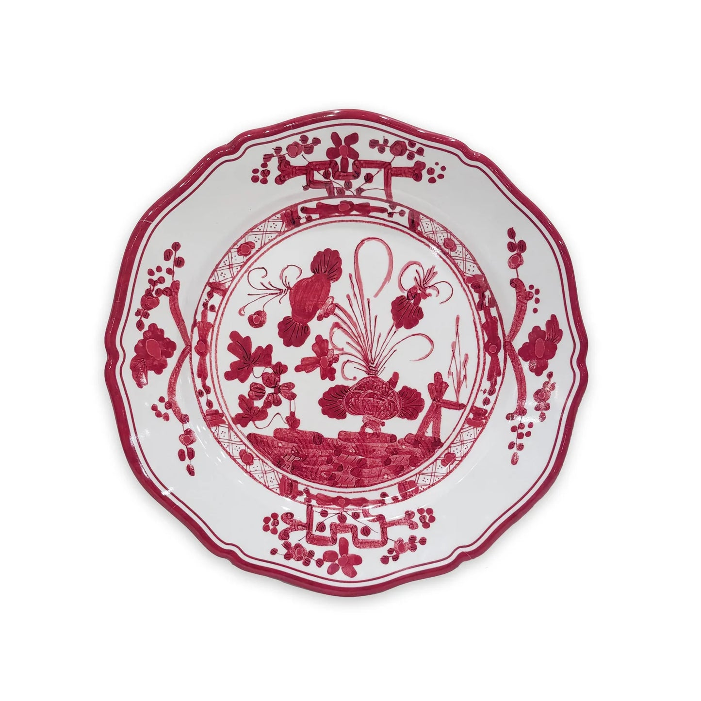 Beatriz Ball VIDA Faenza 9" Salad Plate Set of 4 White and Red