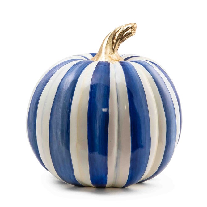 Mackenzie Childs Royal Stripe Medium Pumpkin