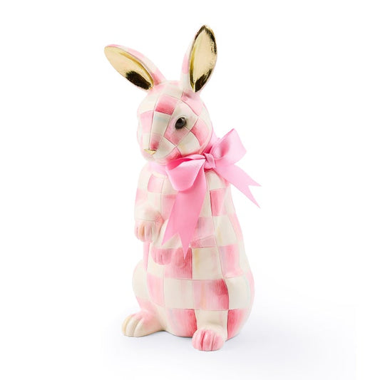 Mackenzie-Childs Bubblegum Check Hops Bunny