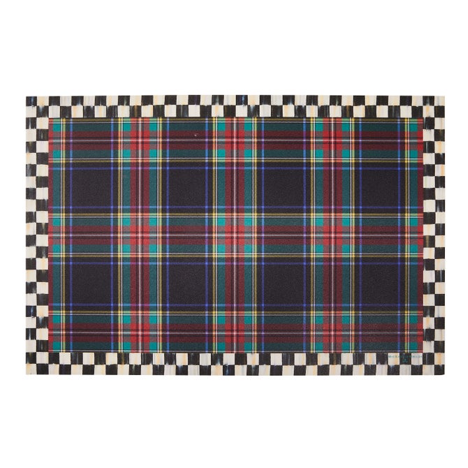 Tartan Black 2' x 3' Floor Mat
