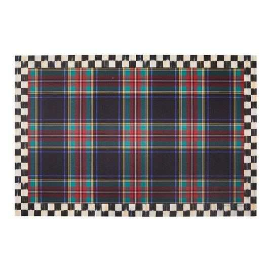 Tartan Black 2' x 3' Floor Mat