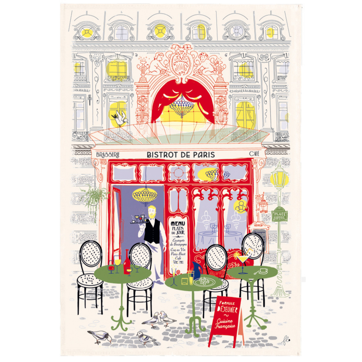 Parisian Shops Tea Towels: Patisserie