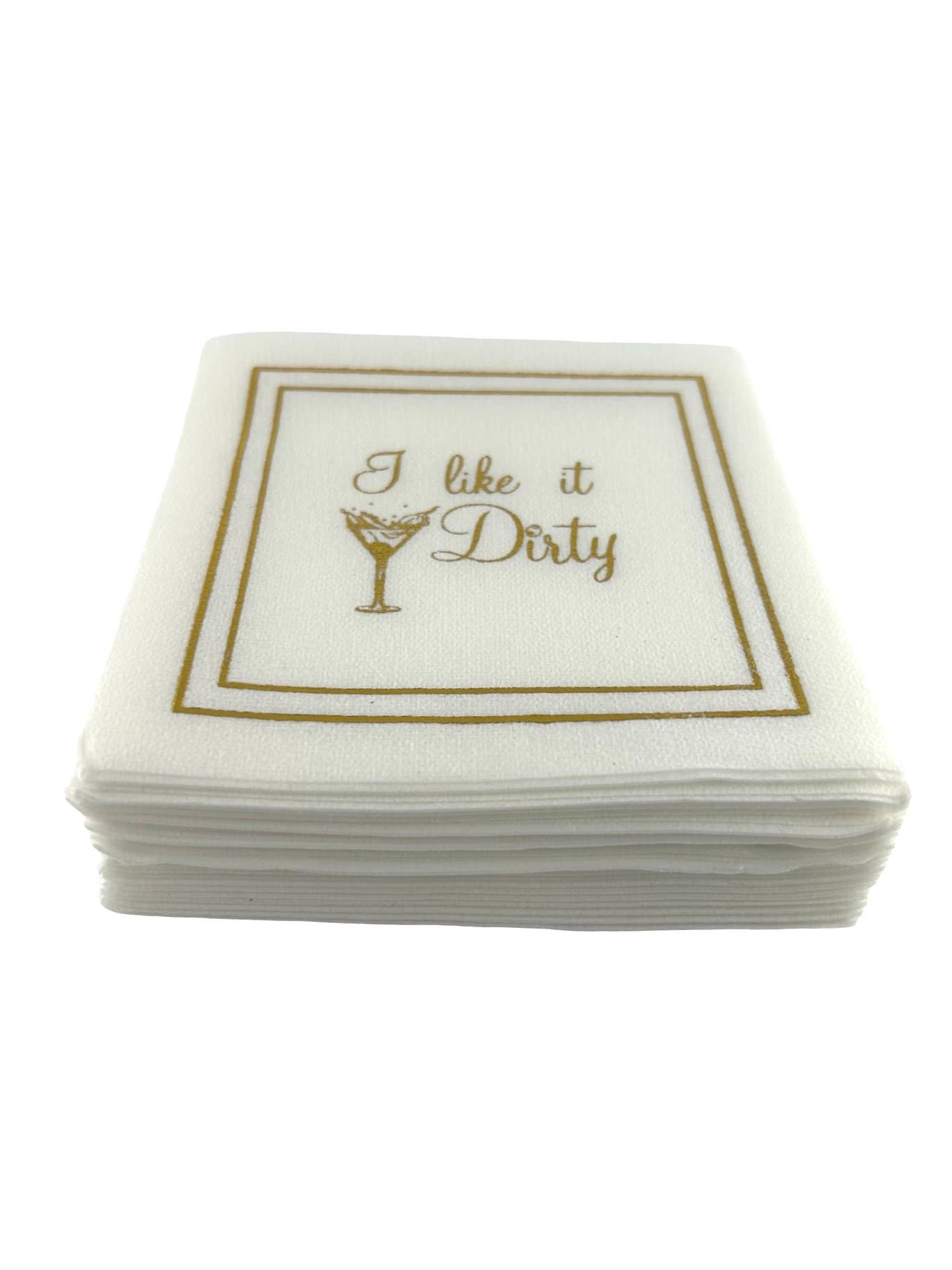 Maven Home Linen-Feel Cocktail Napkins, Dirty