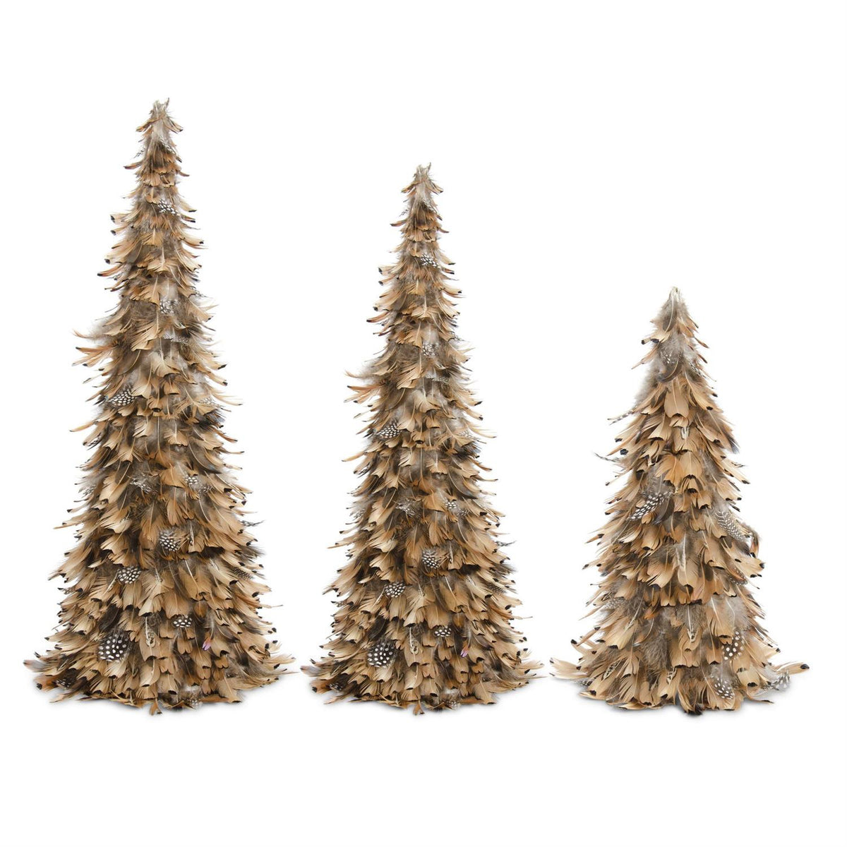 K & K Interiors Camel Feathered Cone Trees