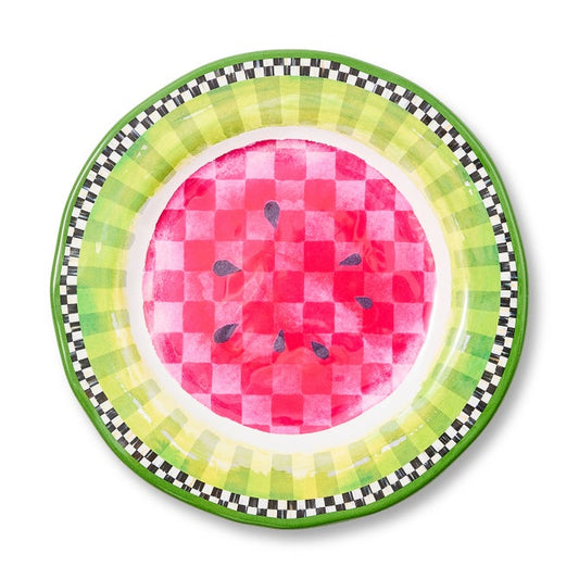 Mackenzie-Childs Watermelon Melamine Dinner Plates, Set of 4