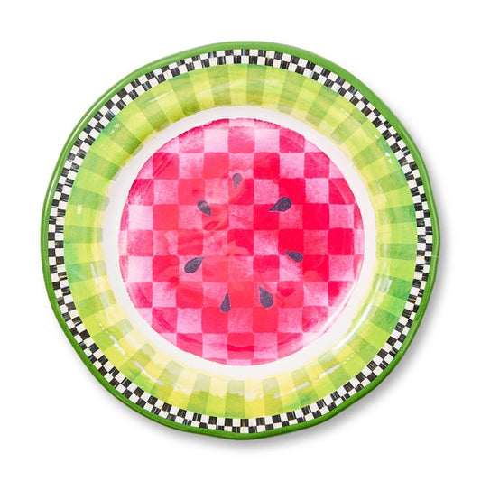 Mackenzie-Childs Watermelon Melamine Salad Plates, Set of 4