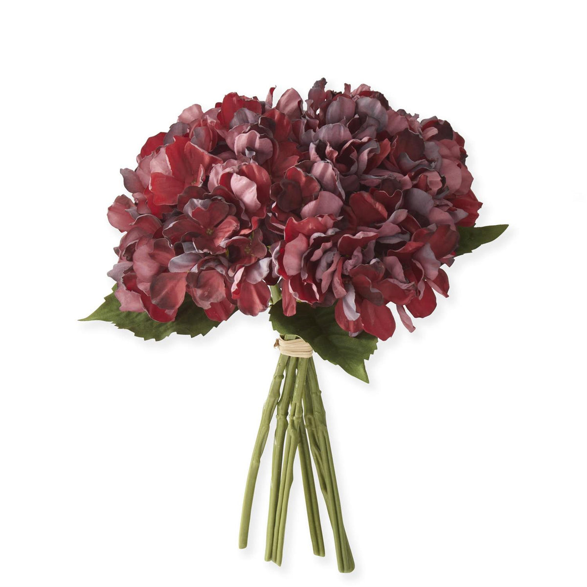 K & K Interiors 14 Inch Faux Dried Burgundy Hydrangea Bundle