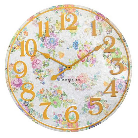 Flower Market Outdoor Wall Clock