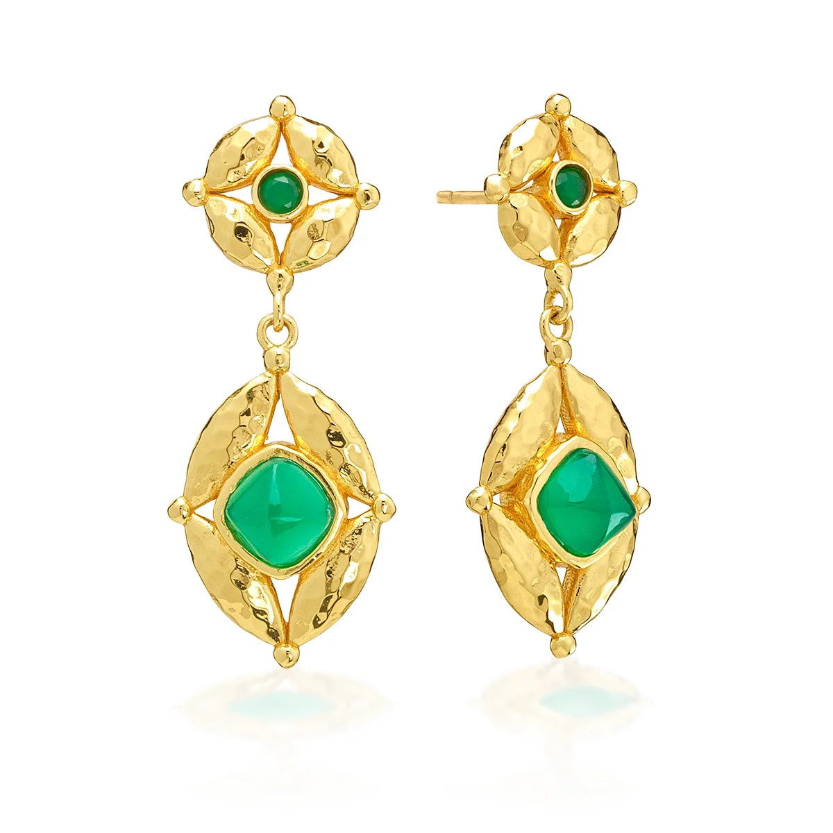 Capucine De Wulf Mystic Eye Post Drop Earrings - Green Onyx