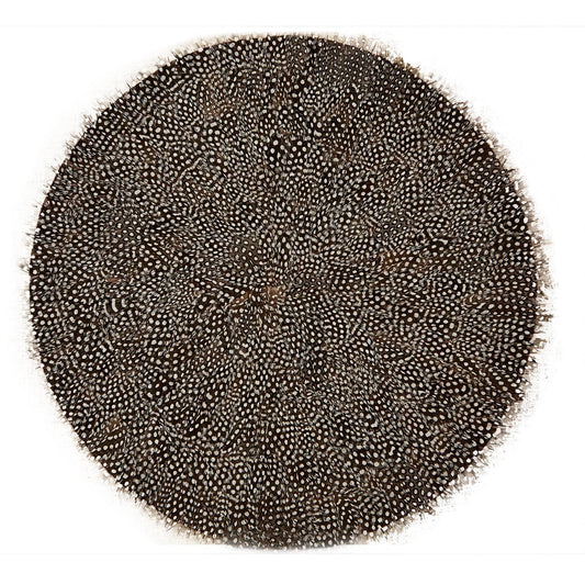 Two's Company Guinea Fowl Feather Placemats - Set of 6
