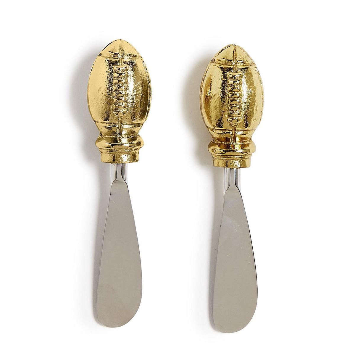 Two's Company Game Day Set of 2 Football Spreaders - Gold