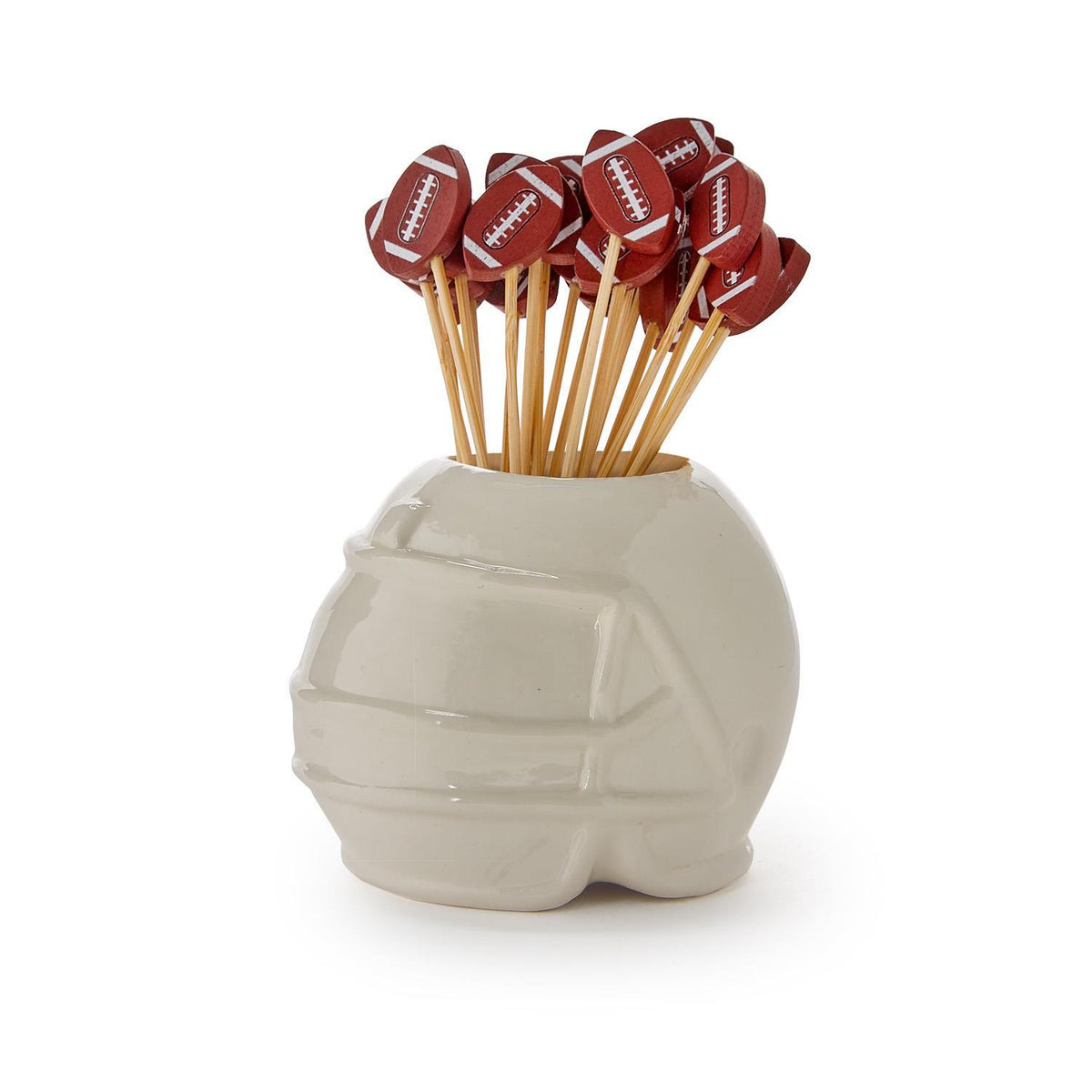 Two's Company Football Helmet Pick Holder with 20 Football Picks