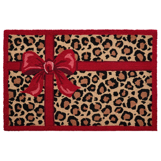 Leopard Christmas Hook Rug