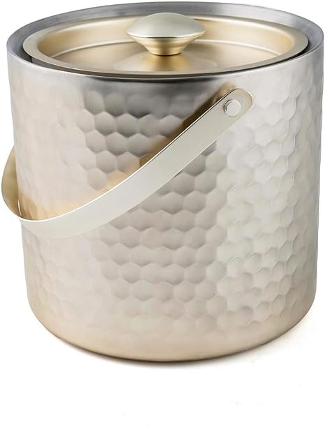 Gold Faceted 3 Qt. Ice Bucket