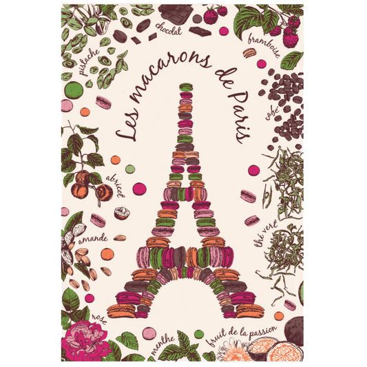 Paris Macaroons Tea Towel