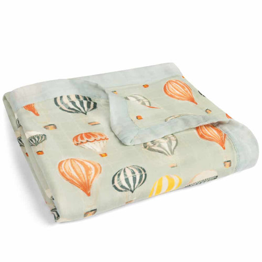 Vintage Balloons Big Lovey Three-Layer Muslin Blanket