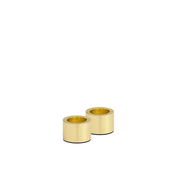 UYUNI LIGHTING Light Candleholder Taper, Matte Brass, 2-pack