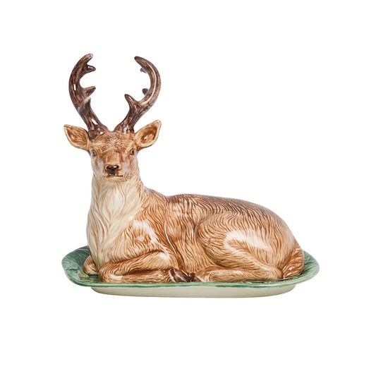 Juliska Forest Walk Stag Butter Dish - Multi