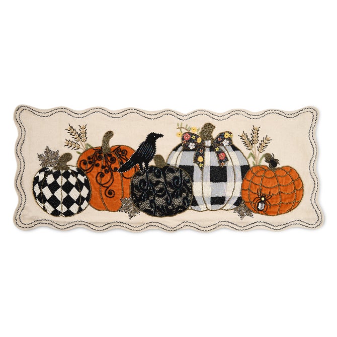 MacKenzie Childs Pumpkin and Crow Table Runner