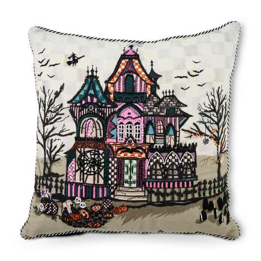 MacKenzie Childs Haunted House Throw Pillow