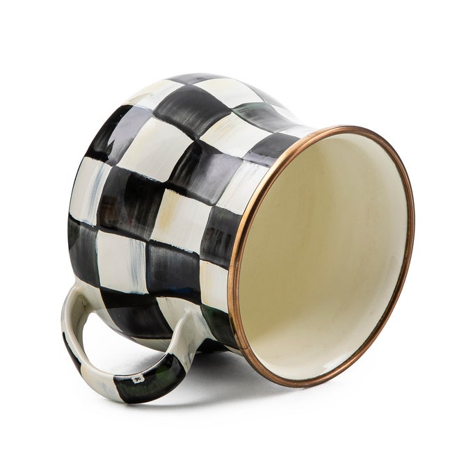 Courtly Check Enamel Mug