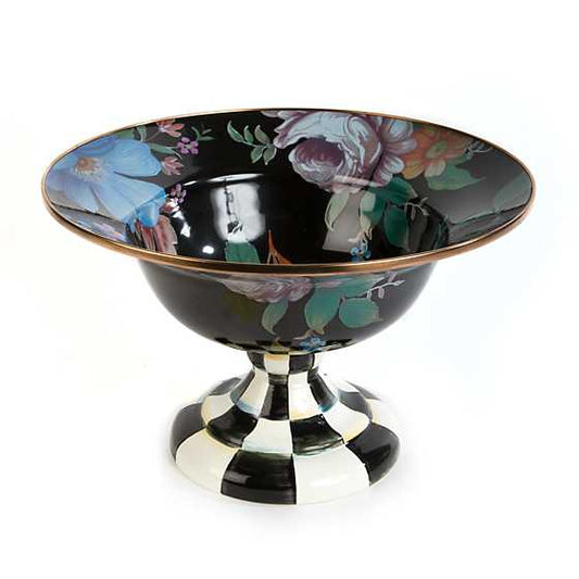 Flower Market Large Compote Black