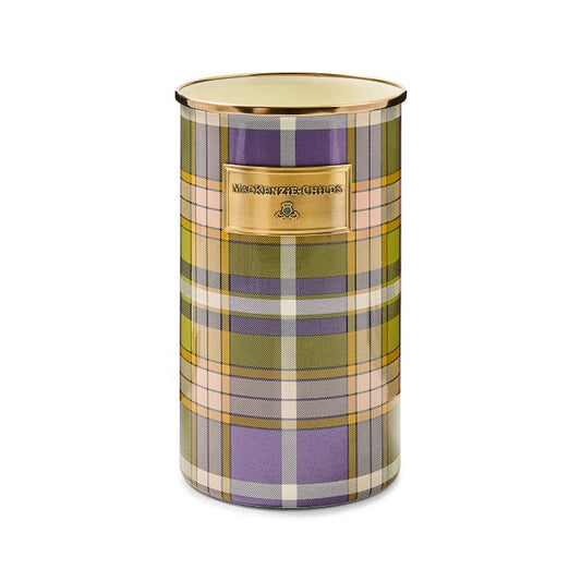 MacKenzie-Childs Tartan Violet Utensil Holder