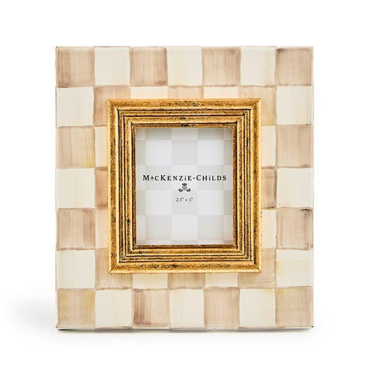MacKenzie Childs Mocha Check 2.5" x 3" Frame