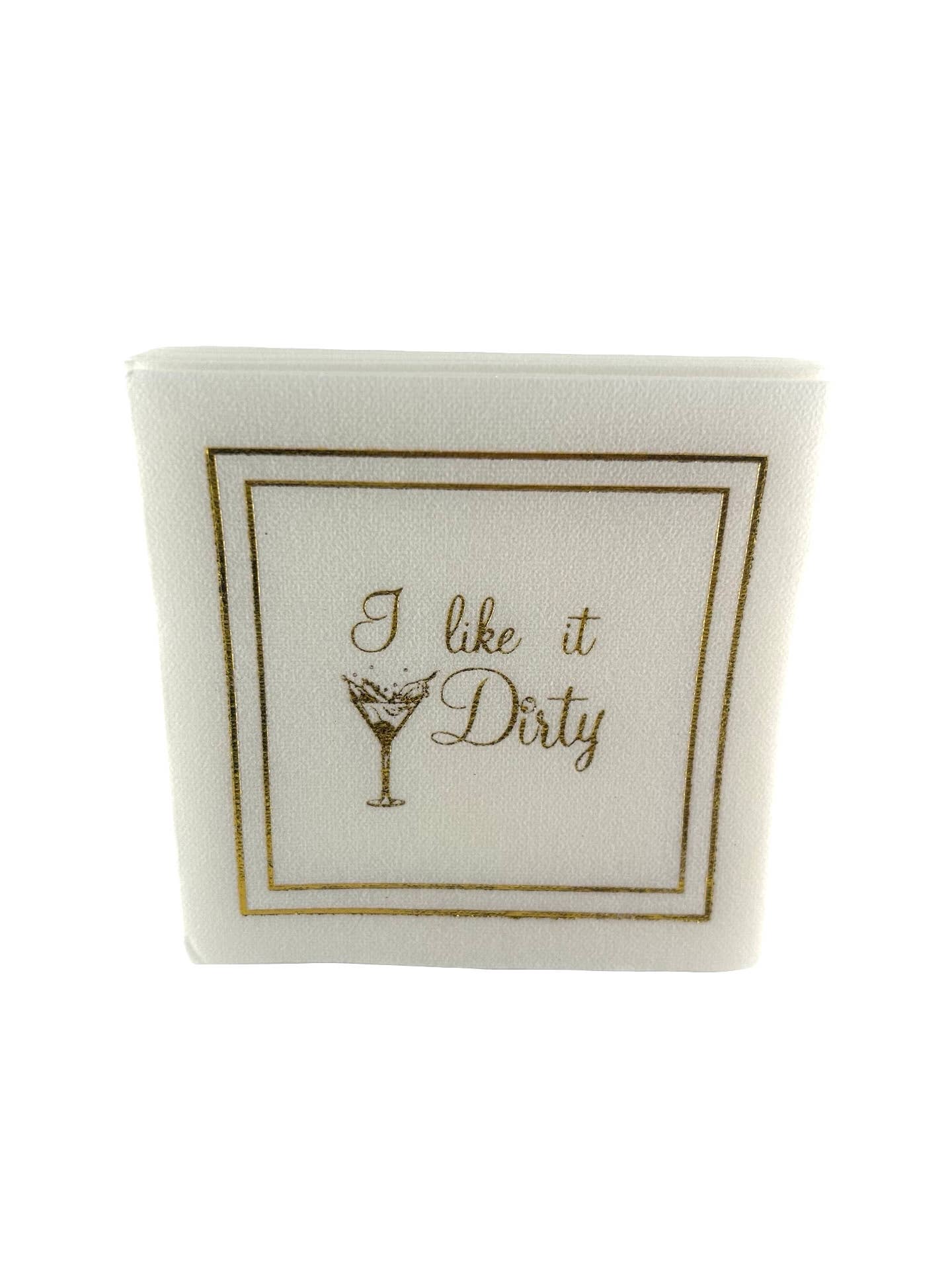 Maven Home Linen-Feel Cocktail Napkins, Dirty