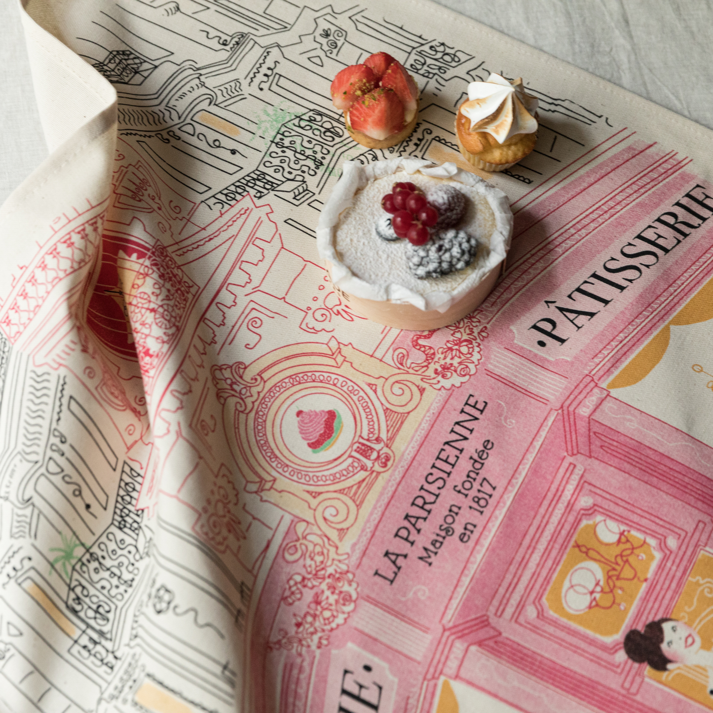 Parisian Shops Tea Towels: Patisserie