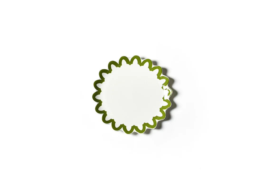 Olive Arabesque Trim Scallop Salad Plate