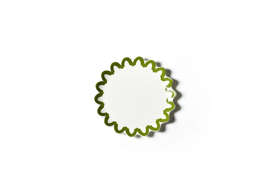 Olive Arabesque Trim Scallop Salad Plate