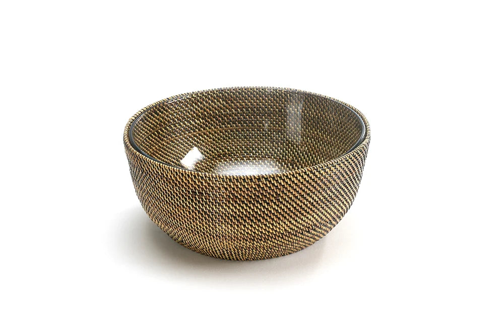 Calasio Salad and Serving Bowl with Glass, 4Qt Bowl, 11" Diameter