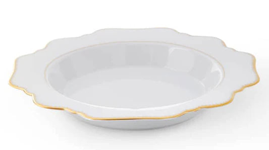 Antique Dinnerware Collection - White & Gold