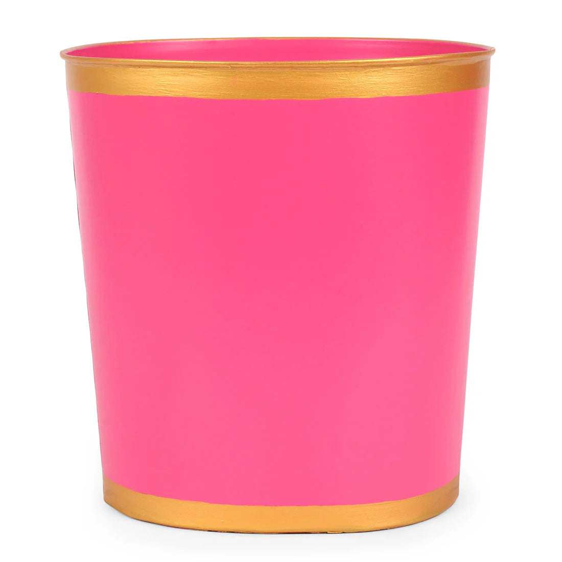 Pink Oval Wastebasket
