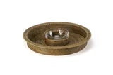 Calaisio Round Handwoven Chip & Dip with Glass 16 oz Dish (13.75”)