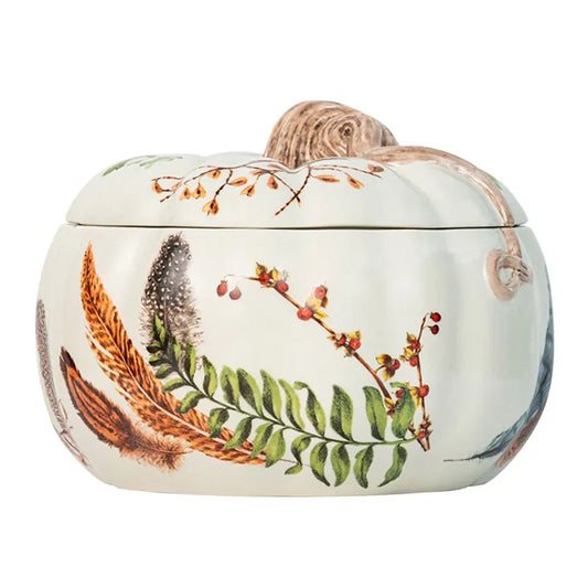 Forest Walk 9" Lidded Pumpkin