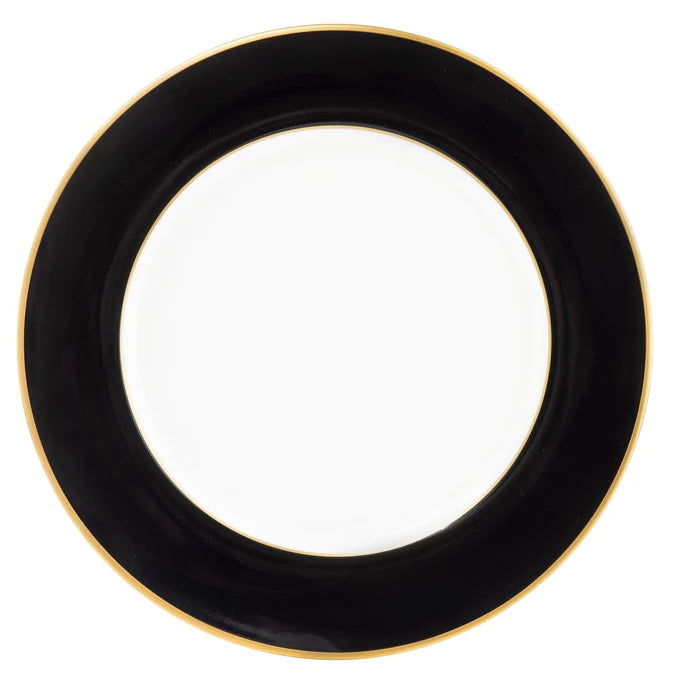 Pickard China ColorSheen Black with Gold - with Monogram