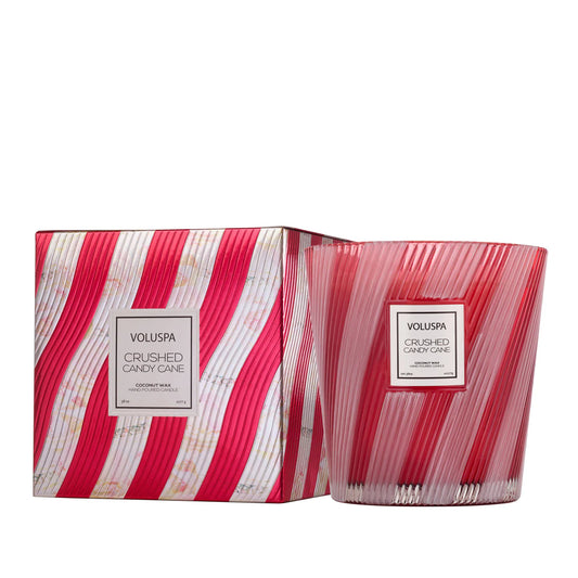 Crushed Candy Cane 3W Hearth Candle