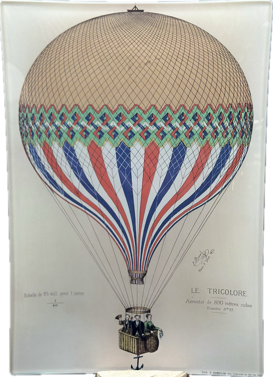 Saint Austin Company Hot Air Balloon Rectangular Glass Plate